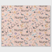 Roze Na-Zorg Naadloos Patroon (3) Cadeaupapier (Vlak)