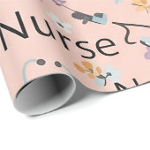 Roze Na-Zorg Naadloos Patroon (3) Cadeaupapier (Rol Hoek)