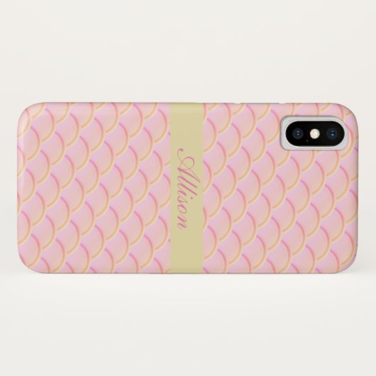 Roze naadloos cirkelpatroon Case-Mate iPhone case (Achterkant (horizontaal))