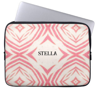 Roze Naadloos Patroon Laptop Sleeve