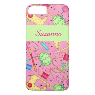 Roze naaigarens Kunstnaam op maat Case-Mate iPhone Case