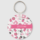 Roze naaigarige Sleutelhanger (Voorkant)