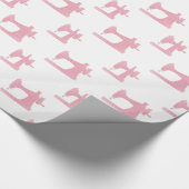 roze naaimachine cadeaupapier (Hoek)
