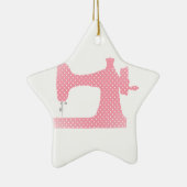 roze naaimachine keramisch ornament (Rechts)