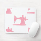 roze naaimachine muismat (Met muis)