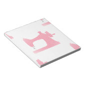 roze naaimachine notitieblok (Schuin)