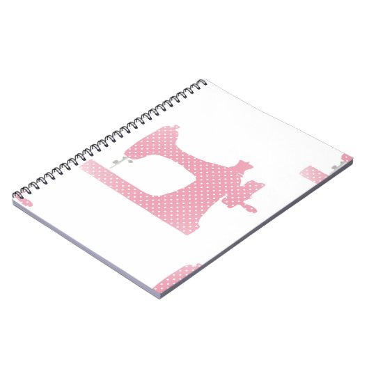 roze naaimachine notitieboek (Linkerzijde)