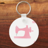 roze naaimachine sleutelhanger (Voorkant)