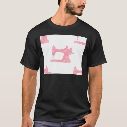 roze naaimachine t-shirt (Voorkant)