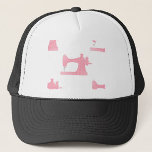 roze naaimachine trucker pet