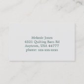  roze naaimachine visitekaartje (Achterkant)