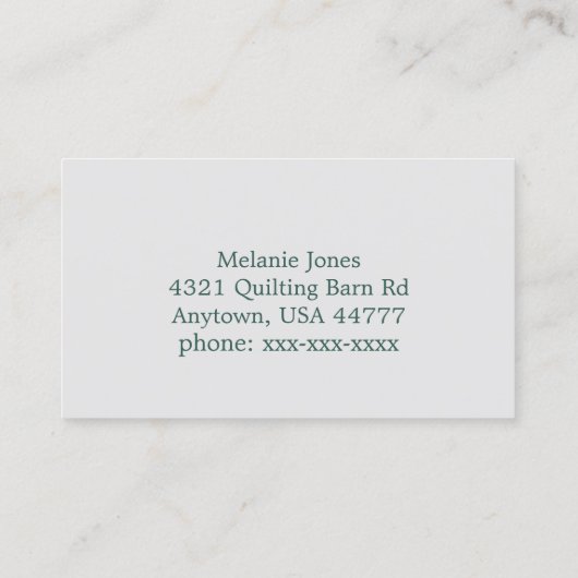  roze naaimachine visitekaartje (Achterkant)