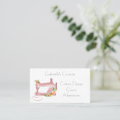 Roze naaimachines Visitekaartje (Staand voorkant)