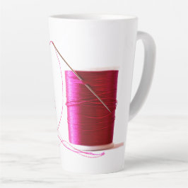 Roze Naald en Draad Latte Mok