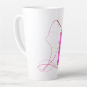 Roze Naald en Draad Latte Mok (Linkerhoek)