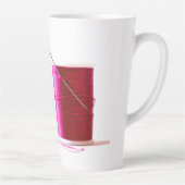 Roze Naald en Draad Latte Mok (Rechts)