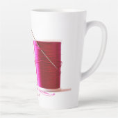 Roze naald en draad met bijbelverse latte Mok (Rechts)
