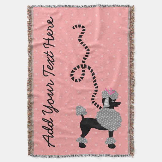 Roze naald van de roodroze 50s Moderne Stippen Aan Deken (Voorkant Verticaal)