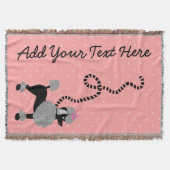 Roze naald van de roodroze 50s Moderne Stippen Aan Deken (Voorkant)