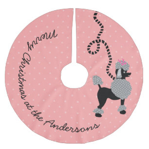 Roze naald van de roodroze 50s Moderne Stippen Aan Kerstboom Rok