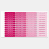 Roze naam Etiketten Labels (Vel)
