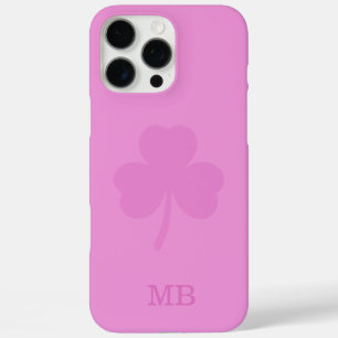 Roze naam initialen Monogram iPhone 16 Pro Max hoe Hoesje