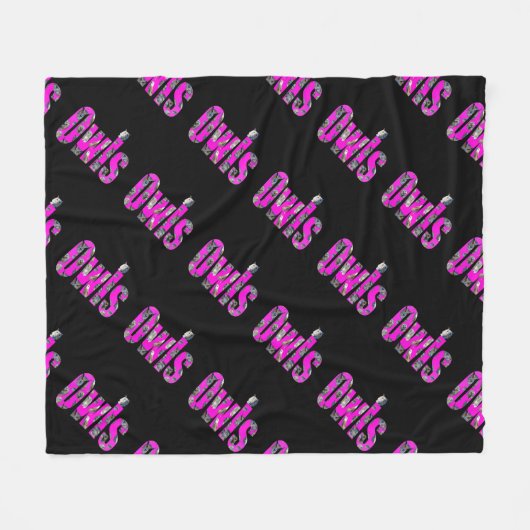 Roze naam Logo, Fleece Deken (Voorkant (Horizontaal))