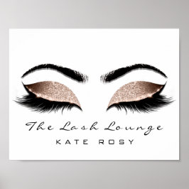 Roze naam Makeup Artist Beauty Studio Lashes Poster