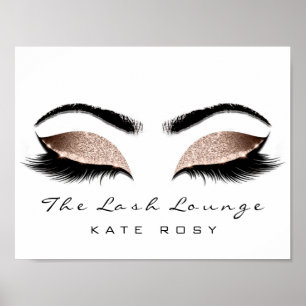 Roze naam Makeup Artist Beauty Studio Lashes Poster