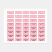Roze naam meisje labels (Vel)