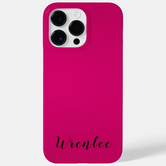 Roze Naam Modern Minimalist Elegant Simple Case-Mate iPhone Case (Achterkant)