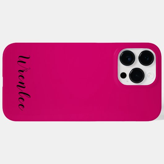Roze Naam Modern Minimalist Elegant Simple Case-Mate iPhone Case (Achterkant (horizontaal))