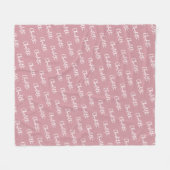 Roze naam Monogram Girl Fleece Deken (Voorkant (Horizontaal))
