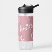 Roze naam Monogram Girl Waterfles (Links)
