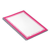 Roze Naam Monogram Notitieboek (Rechterzijde)