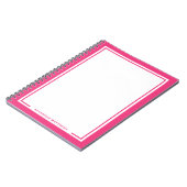 Roze Naam Monogram Notitieboek (Linkerzijde)