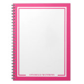 Roze Naam Monogram Notitieboek (Voorkant)