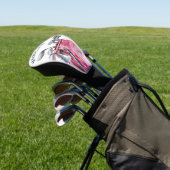 Roze Naam Monogram Persoonlijk Golfheadcover (Insitu)