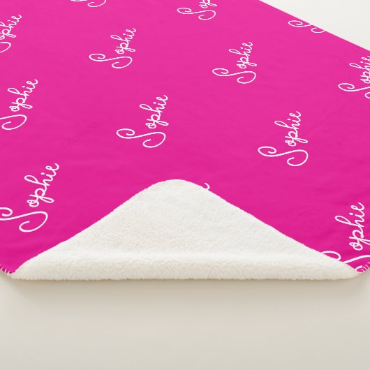Roze naam Sherpa Blanket Deken (3/4)