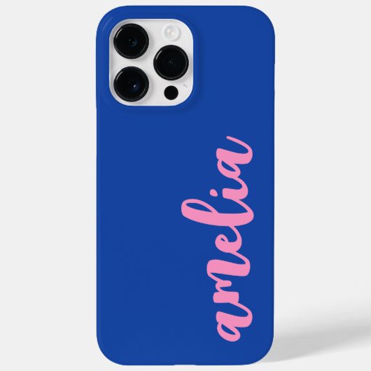 Roze naam vet kleurrijk blauw Case-Mate iPhone case (Achterkant)