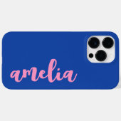 Roze naam vet kleurrijk blauw Case-Mate iPhone case (Achterkant (horizontaal))