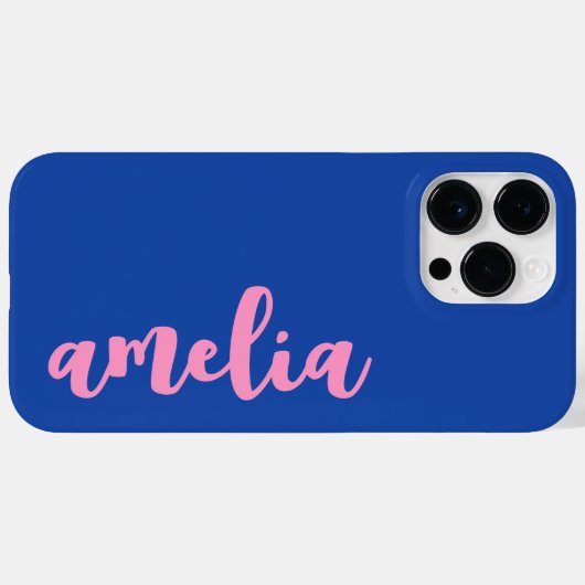 Roze naam vet kleurrijk blauw Case-Mate iPhone case (Achterkant (horizontaal))