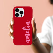 Roze naam vet kleurrijk rood Case-Mate iPhone case