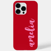 Roze naam vet kleurrijk rood Case-Mate iPhone case (Achterkant)