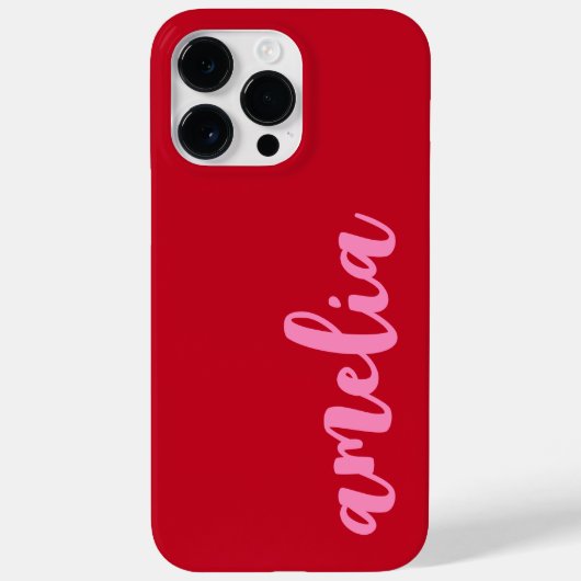 Roze naam vet kleurrijk rood Case-Mate iPhone case (Achterkant)