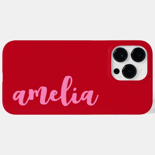 Roze naam vet kleurrijk rood Case-Mate iPhone case (Achterkant (horizontaal))