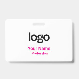 Roze naamkaartjes badges