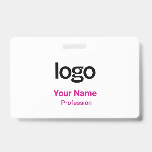 Roze naamkaartjes badges (Voorzijde)