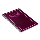 Roze  naamplaat notitieboek (Rechterzijde)