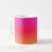 Roze naar Oranje Moderne Gradiënt Koffiemok (Voorkant links)